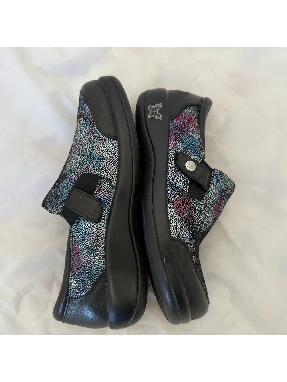 Alegria Paityn Slip-On Shoes Size 8 Copacetic Glitter Multi Loafers Pro Walking